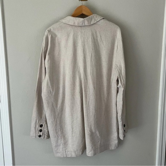 New-Free People Simply Perfect Linen Blazer Size M - Picture 6 of 6
